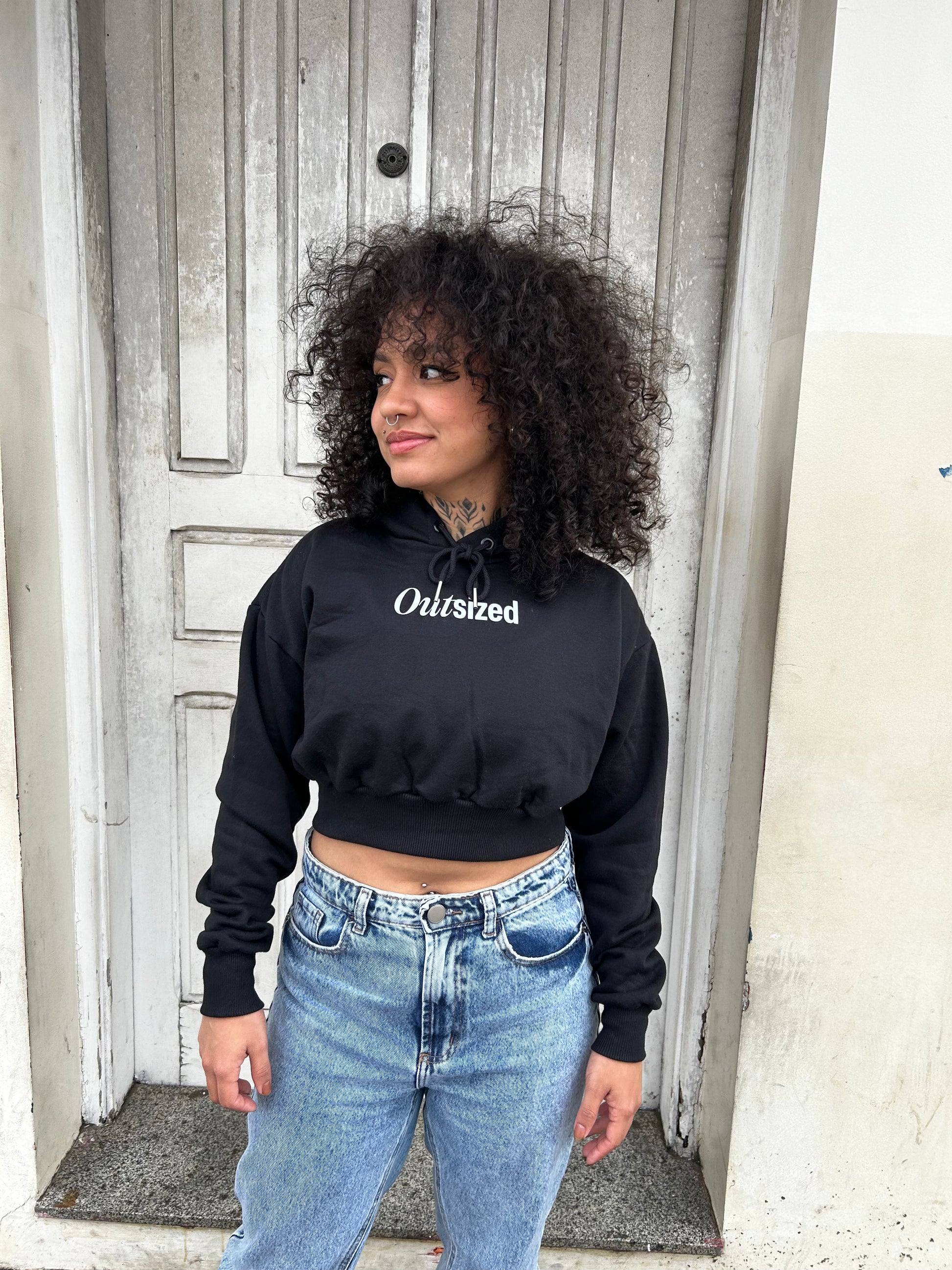 Cropped Moletom Streetwear Essentials Outsized